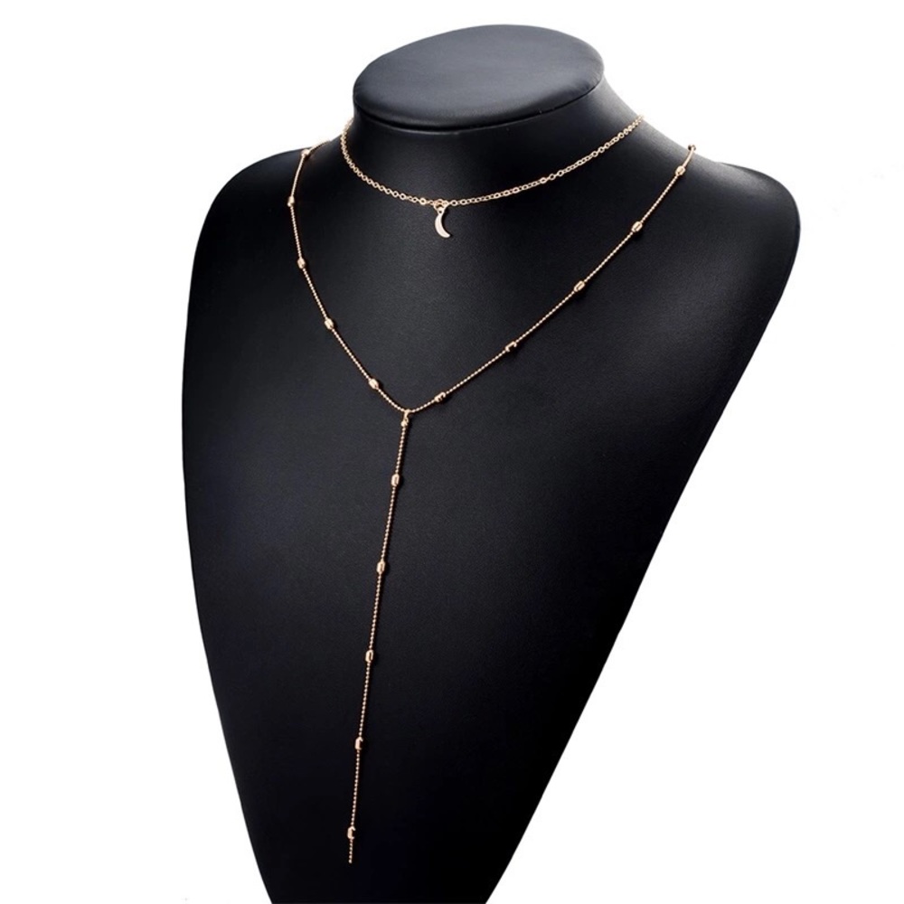 Dainty Boho Moon Necklace - Picture 2 of 5